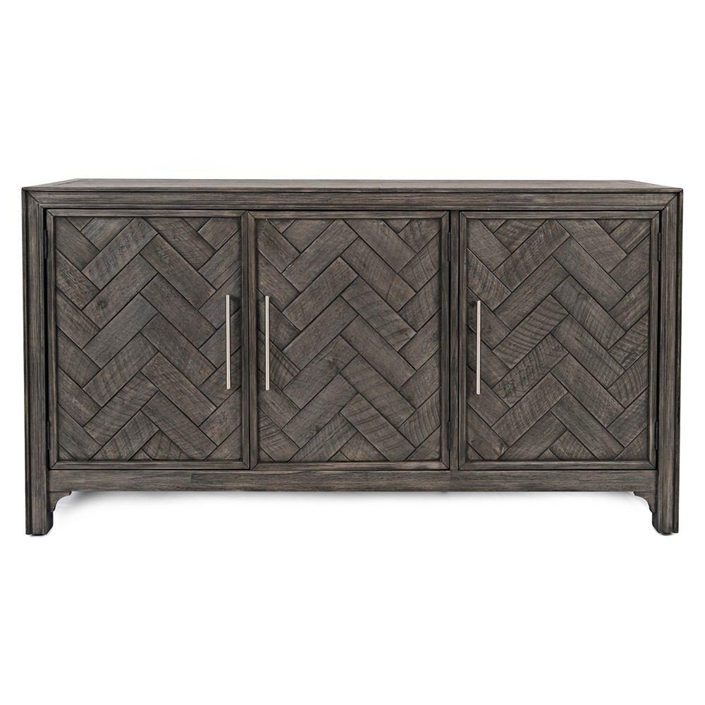 Jofran Gramercy Platinum 3 Door Accent Cabinet