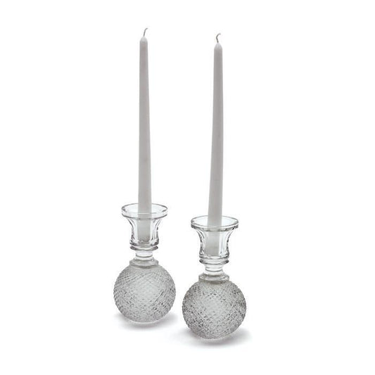 Cross Cut Ball Candlesticks by GO Home