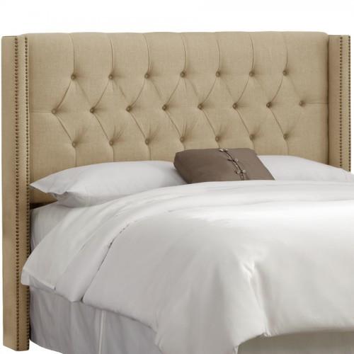 Skyline Furniture California King Diamond Tufted Wingback Headboard