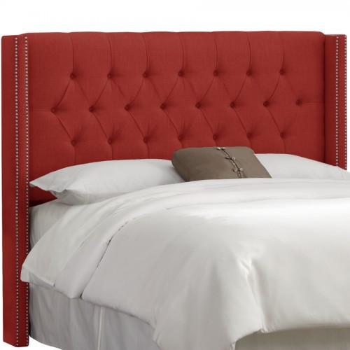 Skyline Furniture California King Diamond Tufted Wingback Headboard