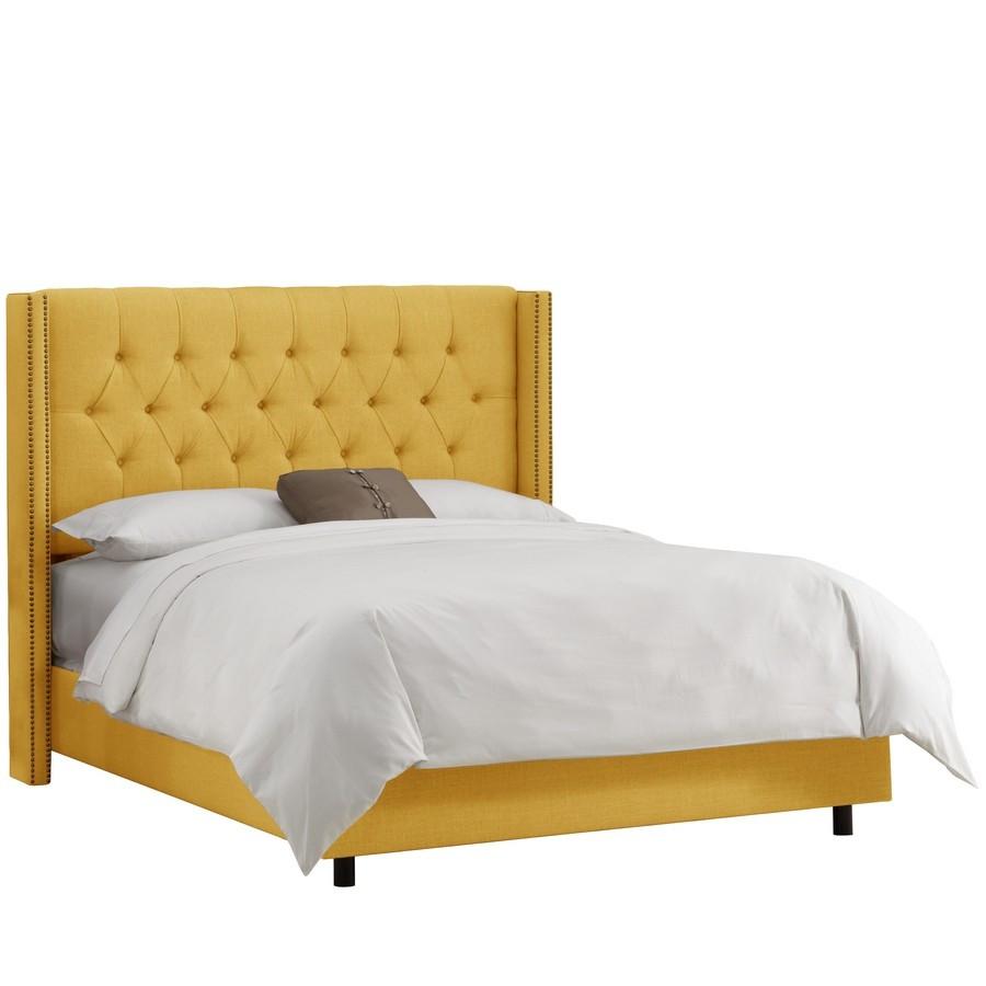 Skyline Furniture Queen Diamond Tufted Wingback Headboard