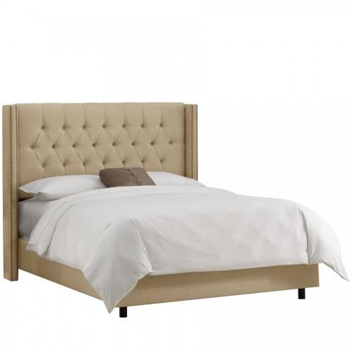 Skyline Furniture Full Diamond Tufted Wingback Nail Bed