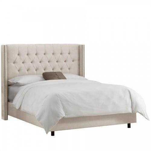 Skyline Furniture Full Diamond Tufted Wingback Headboard