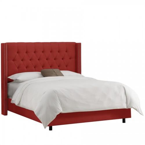 Skyline Furniture King Diamond Tufted Wingback Nail Bed