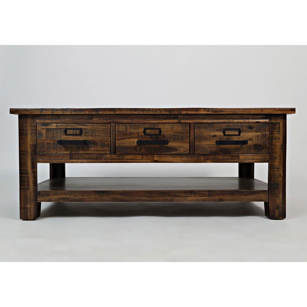 Jofran Cannon Valley Three Drawer Cocktail Table