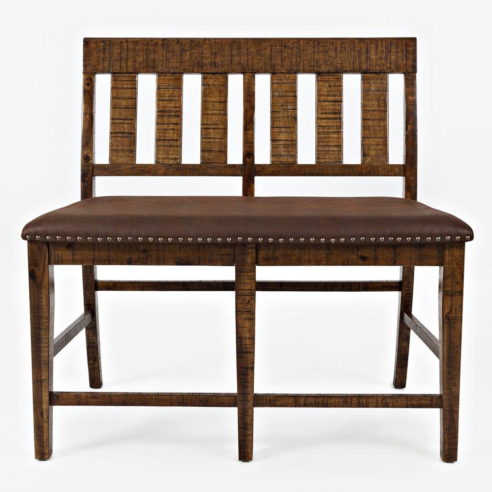 Jofran Cannon Valley Slatback Counter Bench