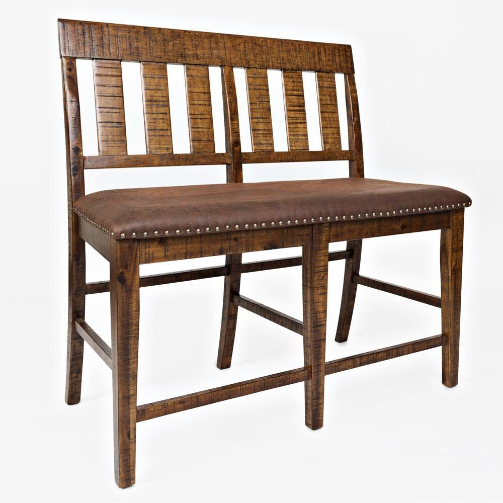 Jofran Cannon Valley Slatback Counter Bench
