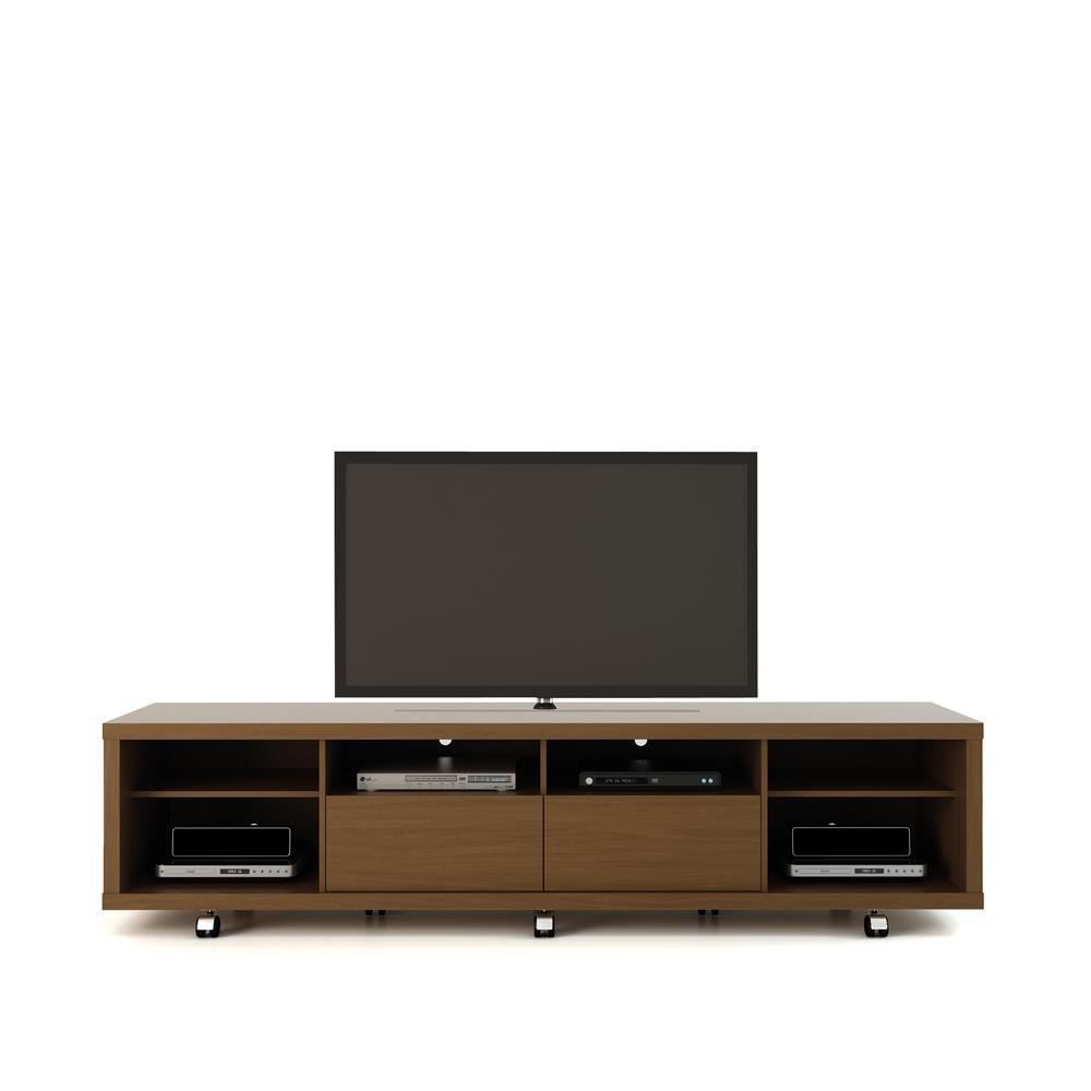 Manhattan Comfort Cabrini TV Stand and Floating Wall TV Panel with LED Lights 2.2 - Modish Store