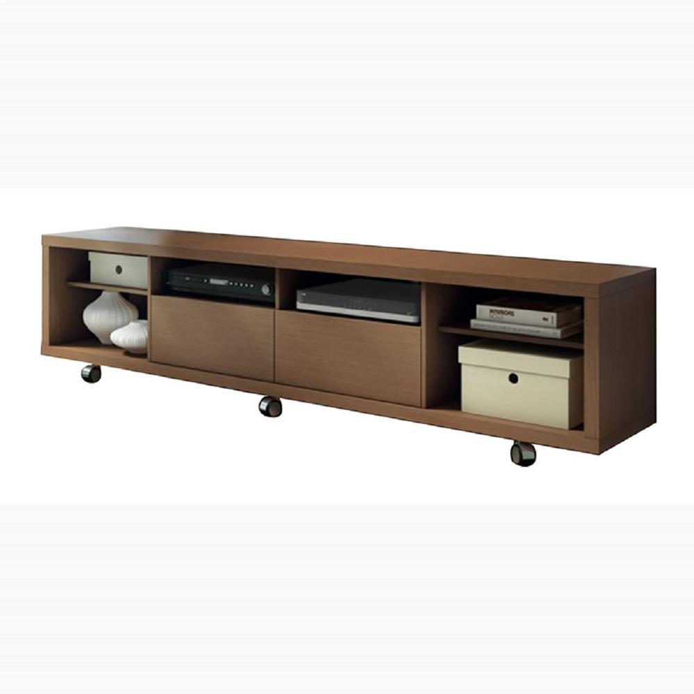 Manhattan Comfort Cabrini TV Stand and Floating Wall TV Panel with LED Lights 2.2 - Modish Store