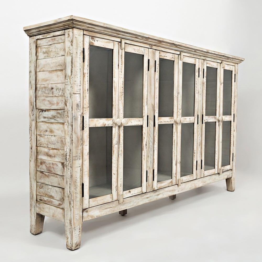 Jofran Rustic Shores Scrimshaw 70" Accent Cabinet