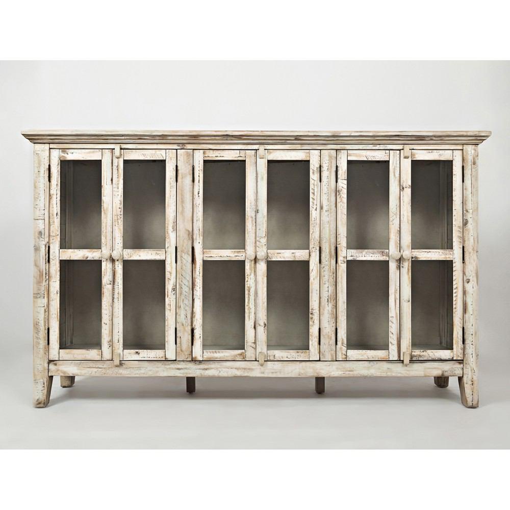 Jofran Rustic Shores Scrimshaw 70" Accent Cabinet