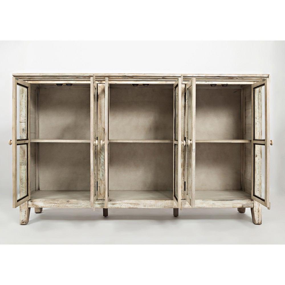 Jofran Rustic Shores Scrimshaw 70" Accent Cabinet
