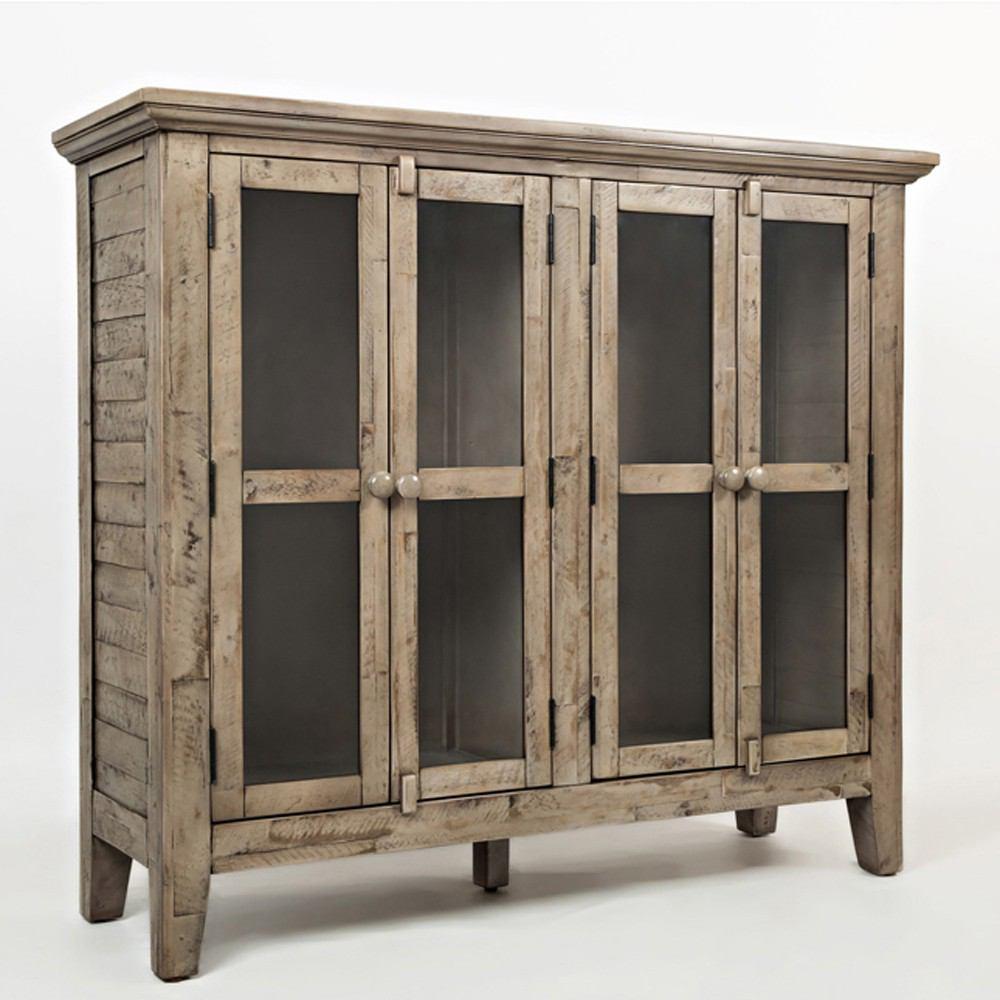 Jofran Rustic Shores Watch Hill Weathered Grey 48" Accent Cabinet