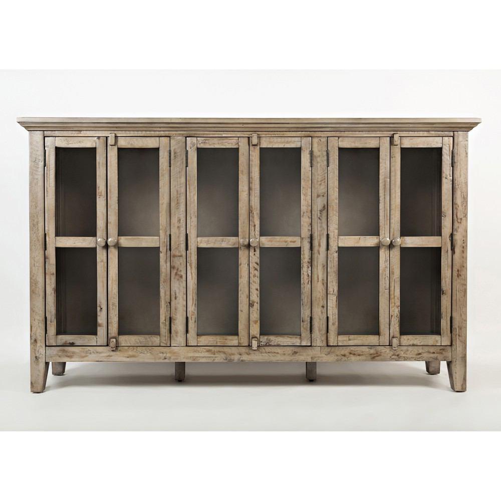 Jofran Rustic Shores Watch Hill Weathered Grey 70" Accent Cabinet