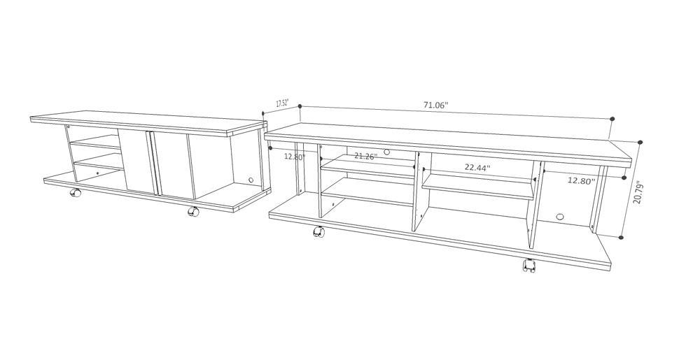 Manhattan Comfort Carnegie TV Stand  - Modish Store