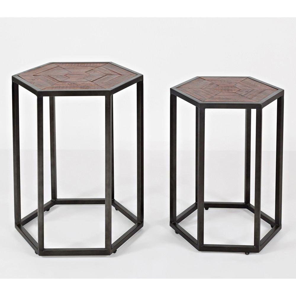 Jofran Flatiron District End Table Set of 2 Nesting Tables