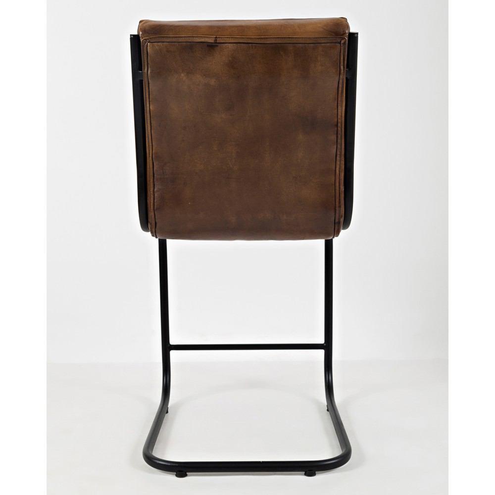 Jofran Aviator Genuine Leather Stool