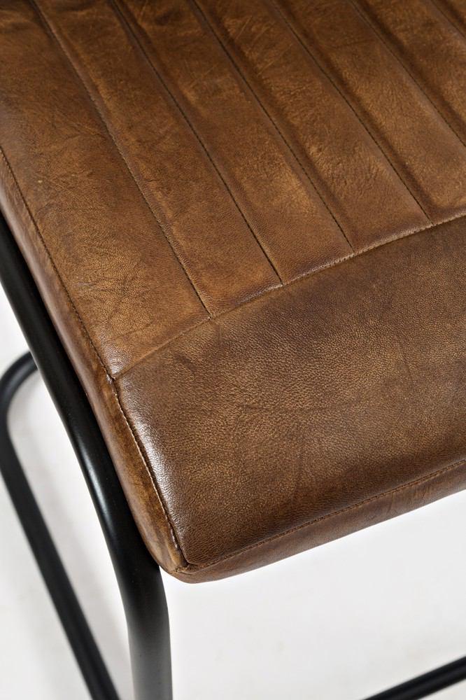 Jofran Aviator Genuine Leather Stool