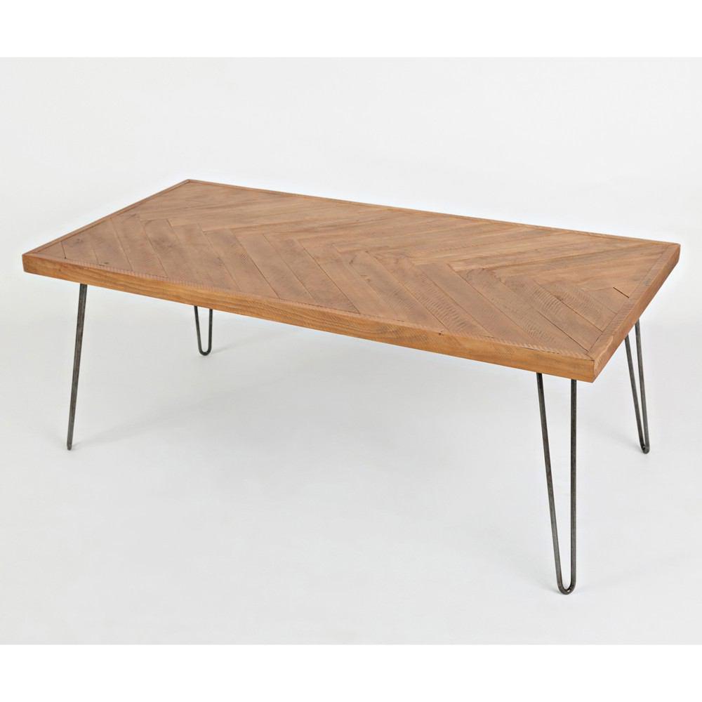 Jofran Light Pine Chevron Occasional 3 Pack Table Set