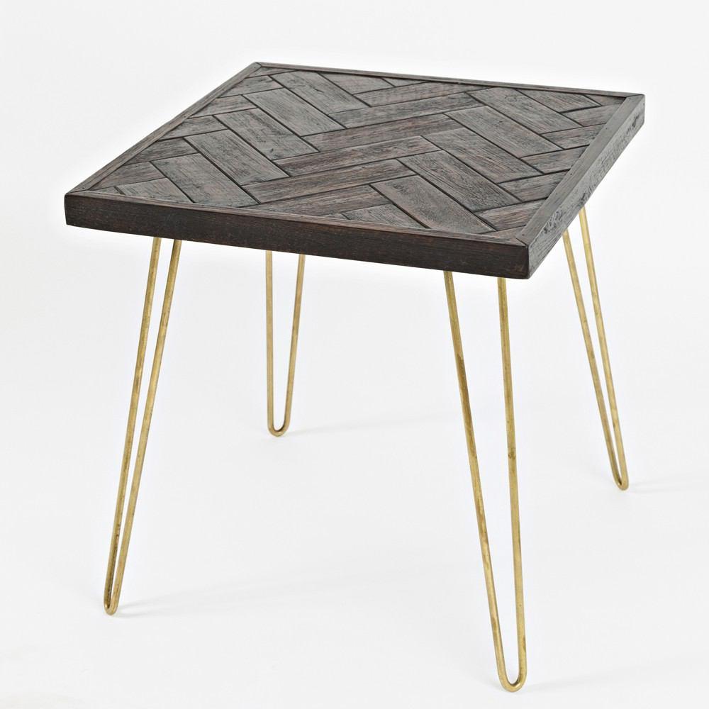 Jofran Dark Acacia Chevron Occasional 3 Pack Table Set