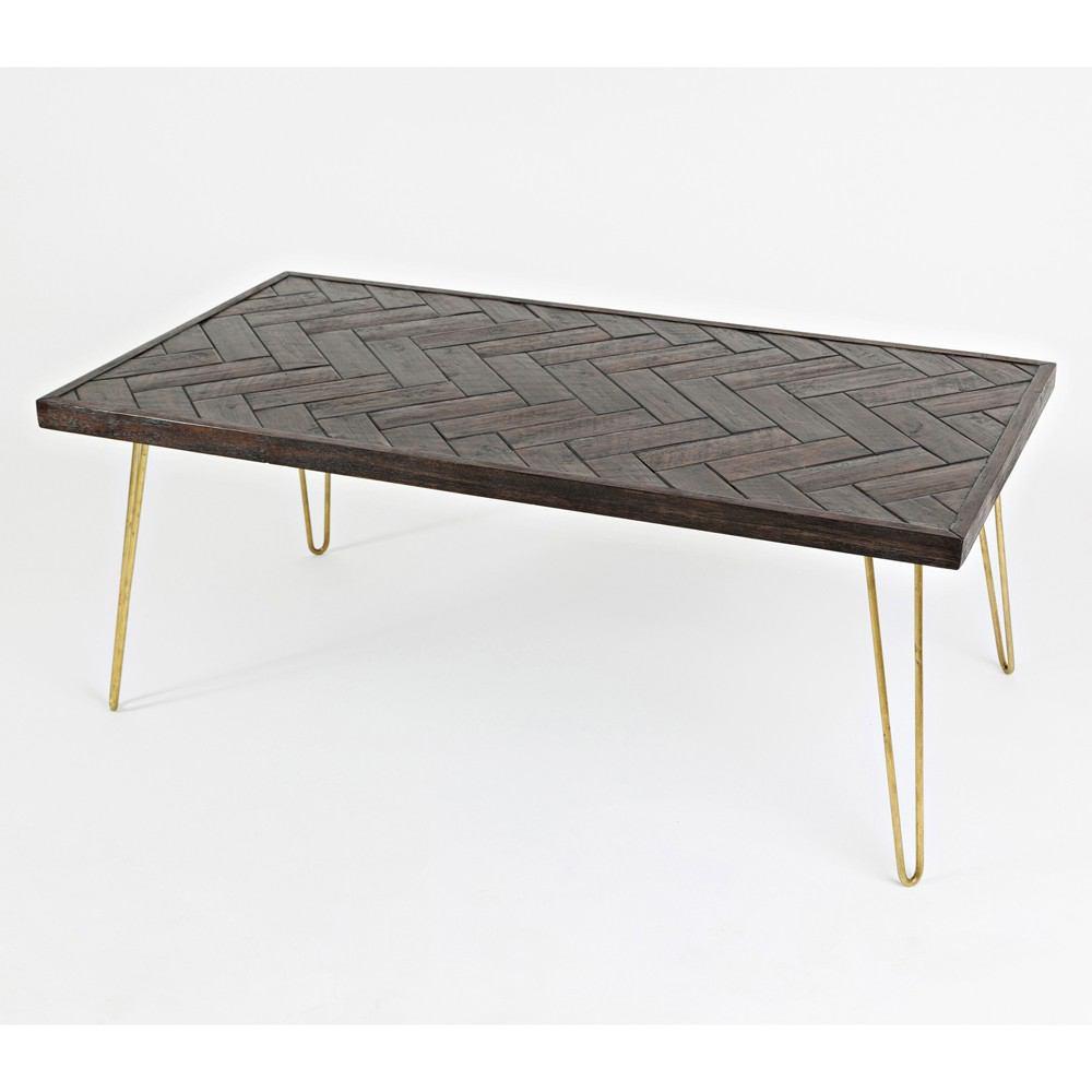 Jofran Dark Acacia Chevron Occasional 3 Pack Table Set