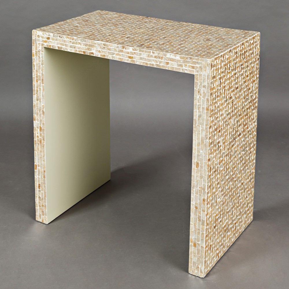 Jofran Global Archive Capiz Basket Weave Nesting Tables - Set Of 3