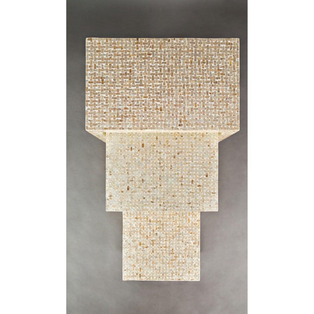Jofran Global Archive Capiz Basket Weave Nesting Tables - Set Of 3