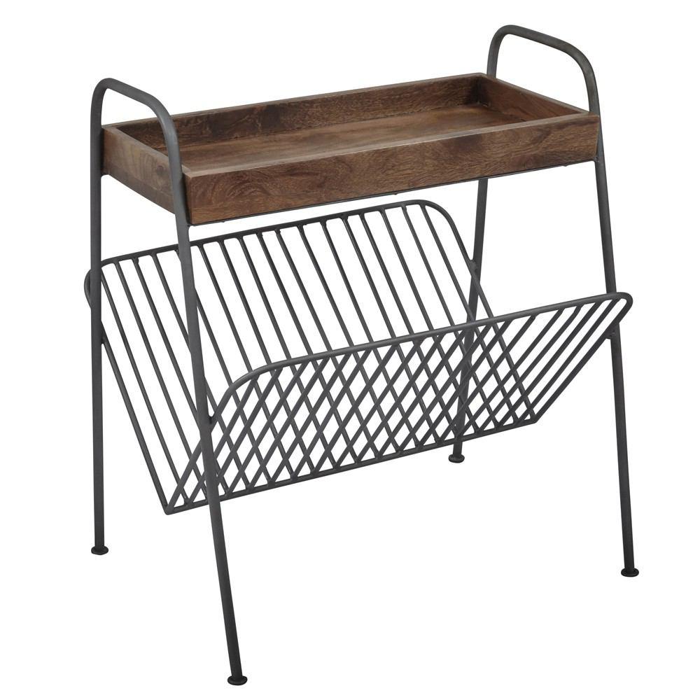 Jofran Global Archive Magazine Rack Chairside Table