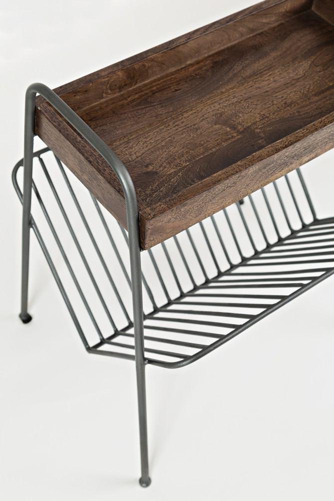 Jofran Global Archive Magazine Rack Chairside Table