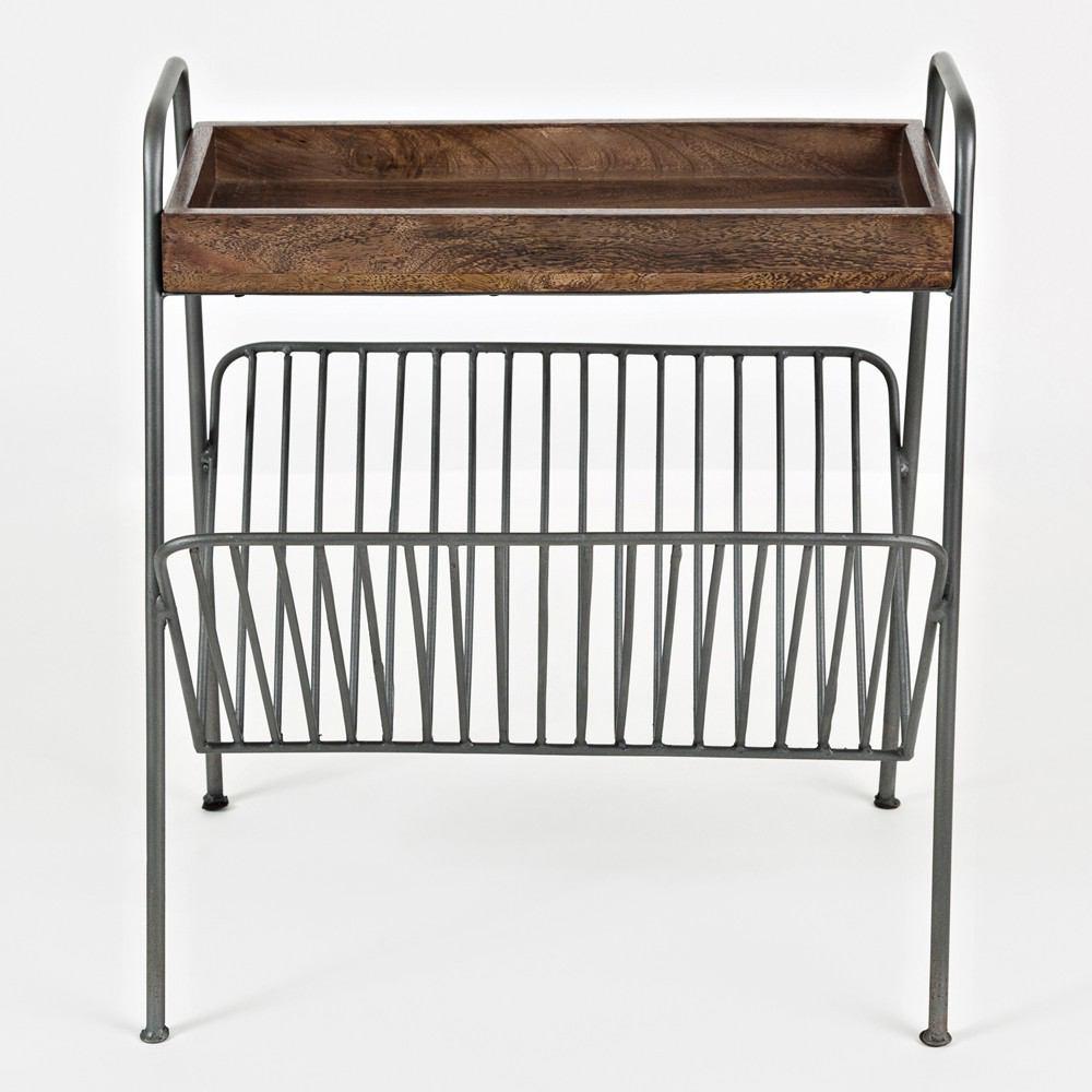 Jofran Global Archive Magazine Rack Chairside Table