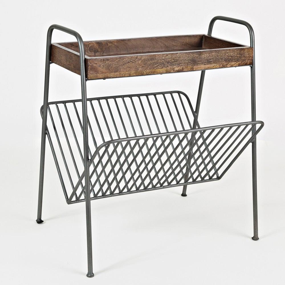 Jofran Global Archive Magazine Rack Chairside Table