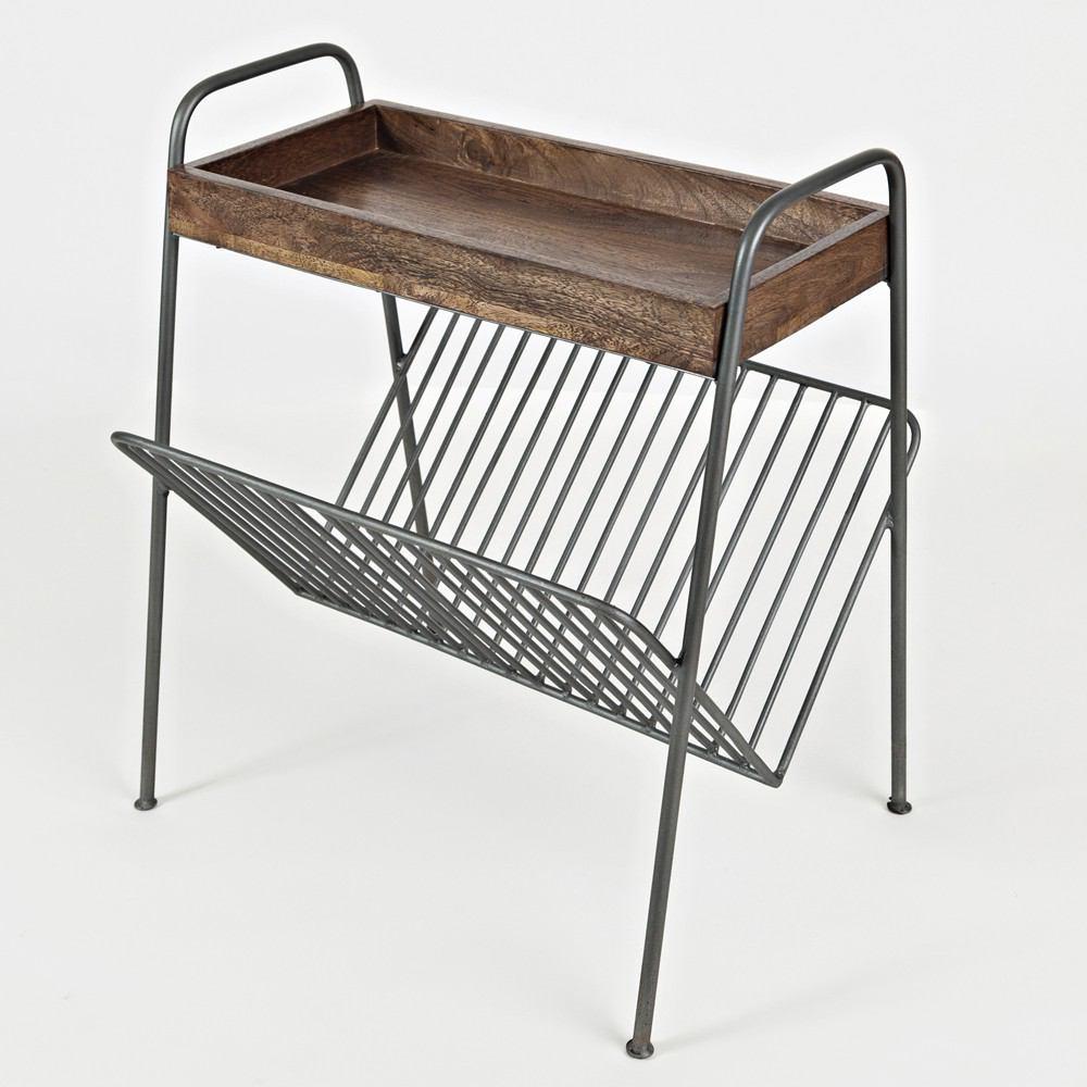 Jofran Global Archive Magazine Rack Chairside Table