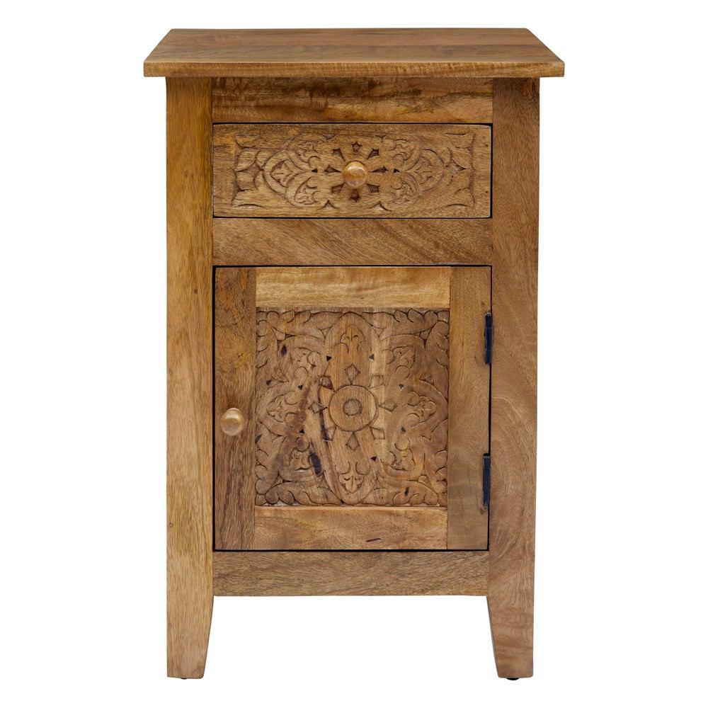 Jofran Global Archive Hand Carved Accent Table