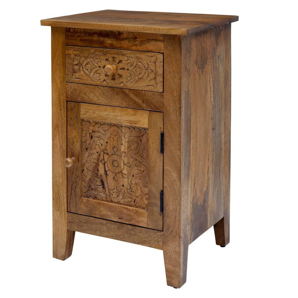 Jofran Global Archive Hand Carved Accent Table