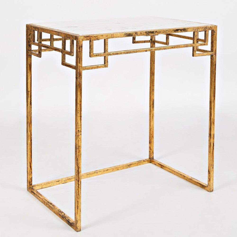 Jofran Global Archive Marble and Matte Gold Nesting Tables - Set Of 2