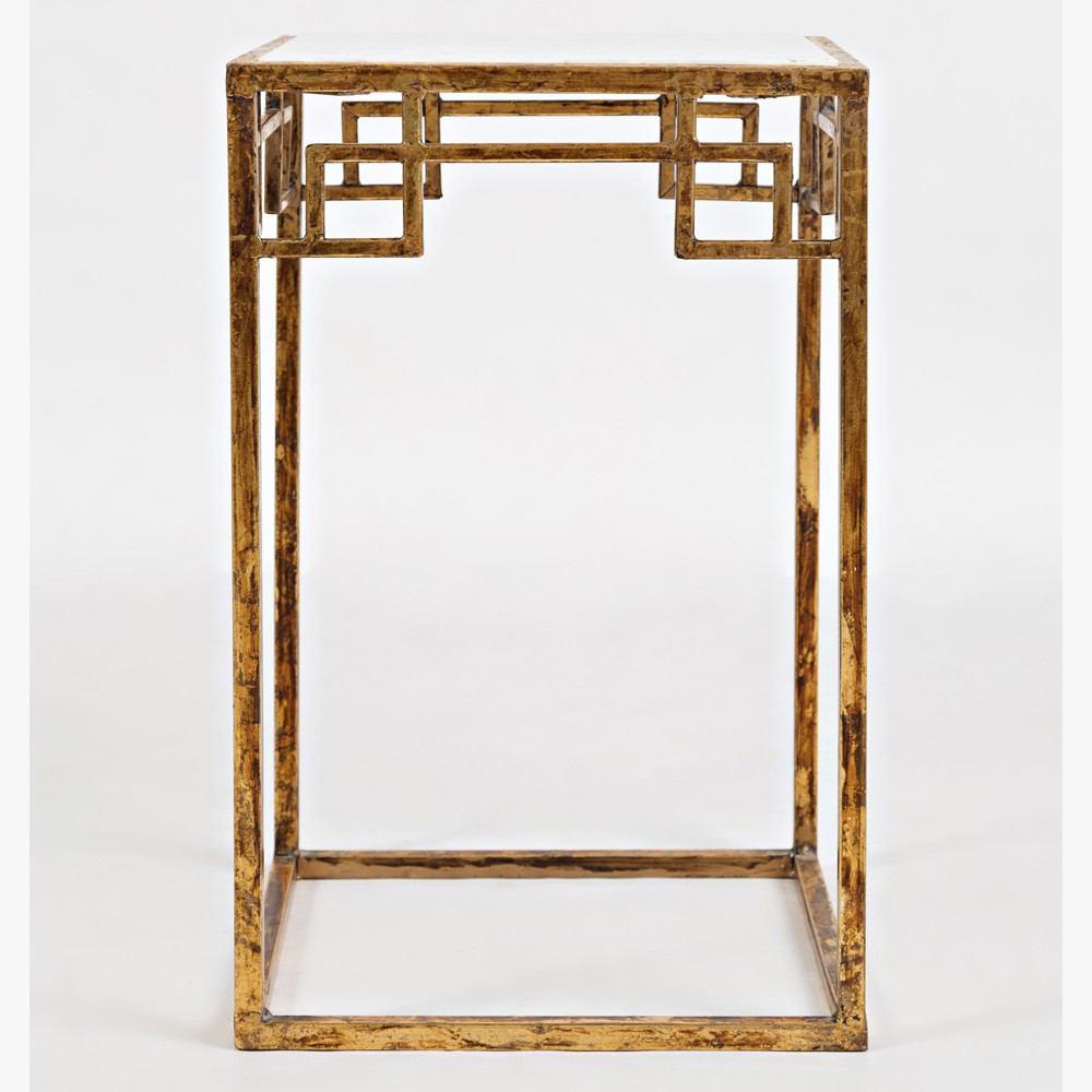 Jofran Global Archive Marble and Matte Gold Nesting Tables - Set Of 2