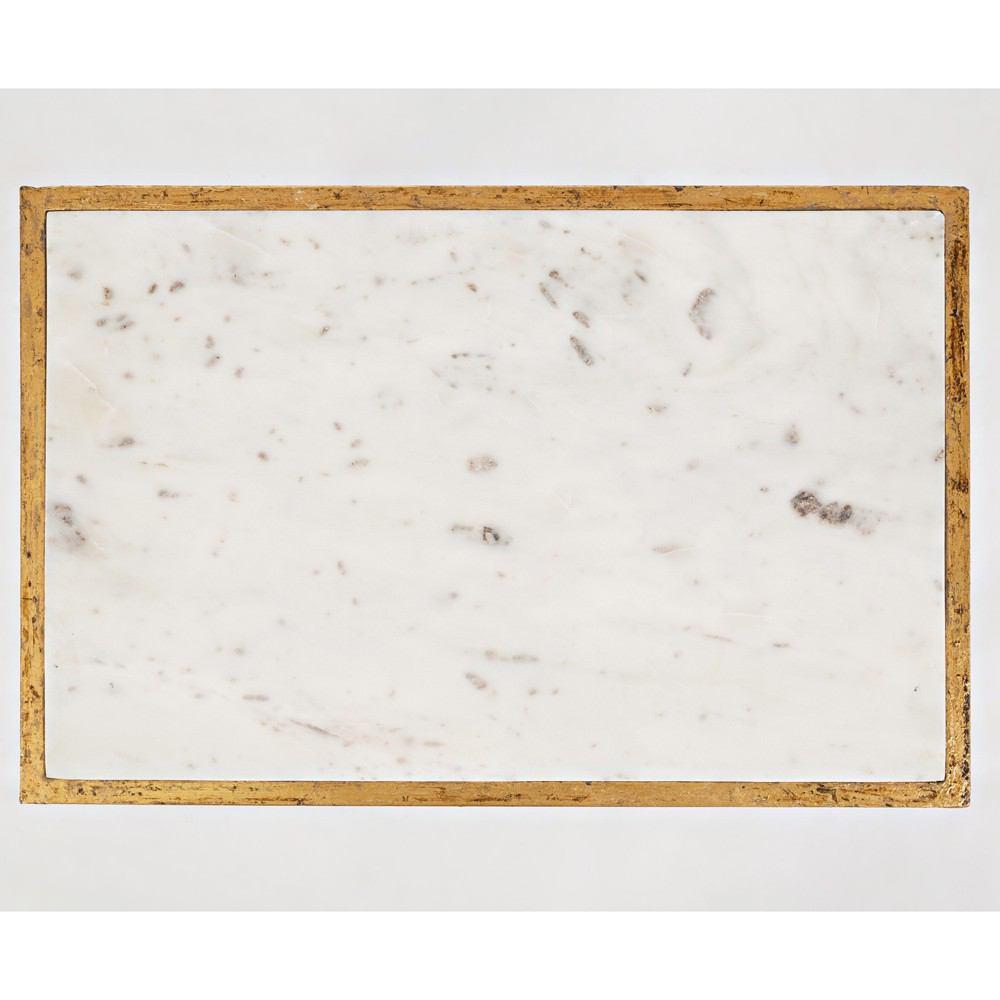 Jofran Global Archive Marble and Matte Gold Nesting Tables - Set Of 2