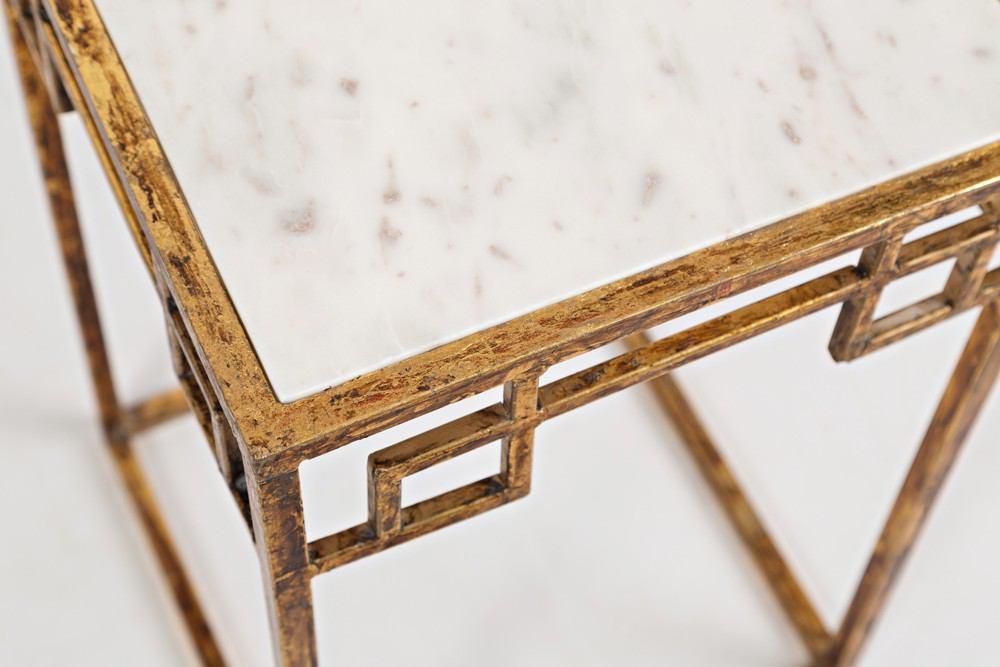 Jofran Global Archive Marble and Matte Gold Nesting Tables - Set Of 2