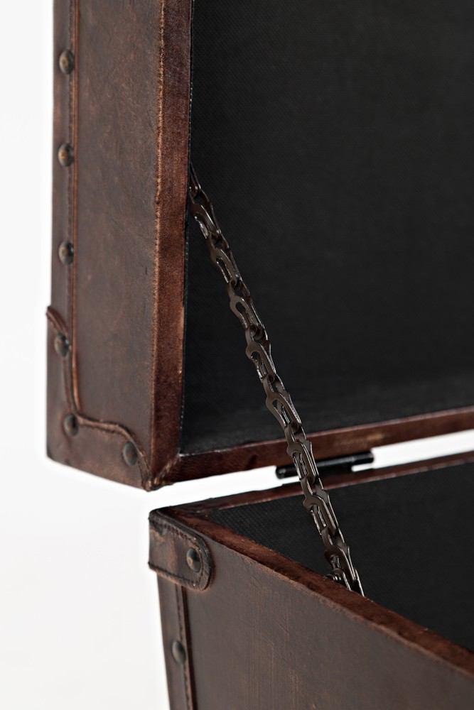 Jofran Global Archive Leather Storage Chest