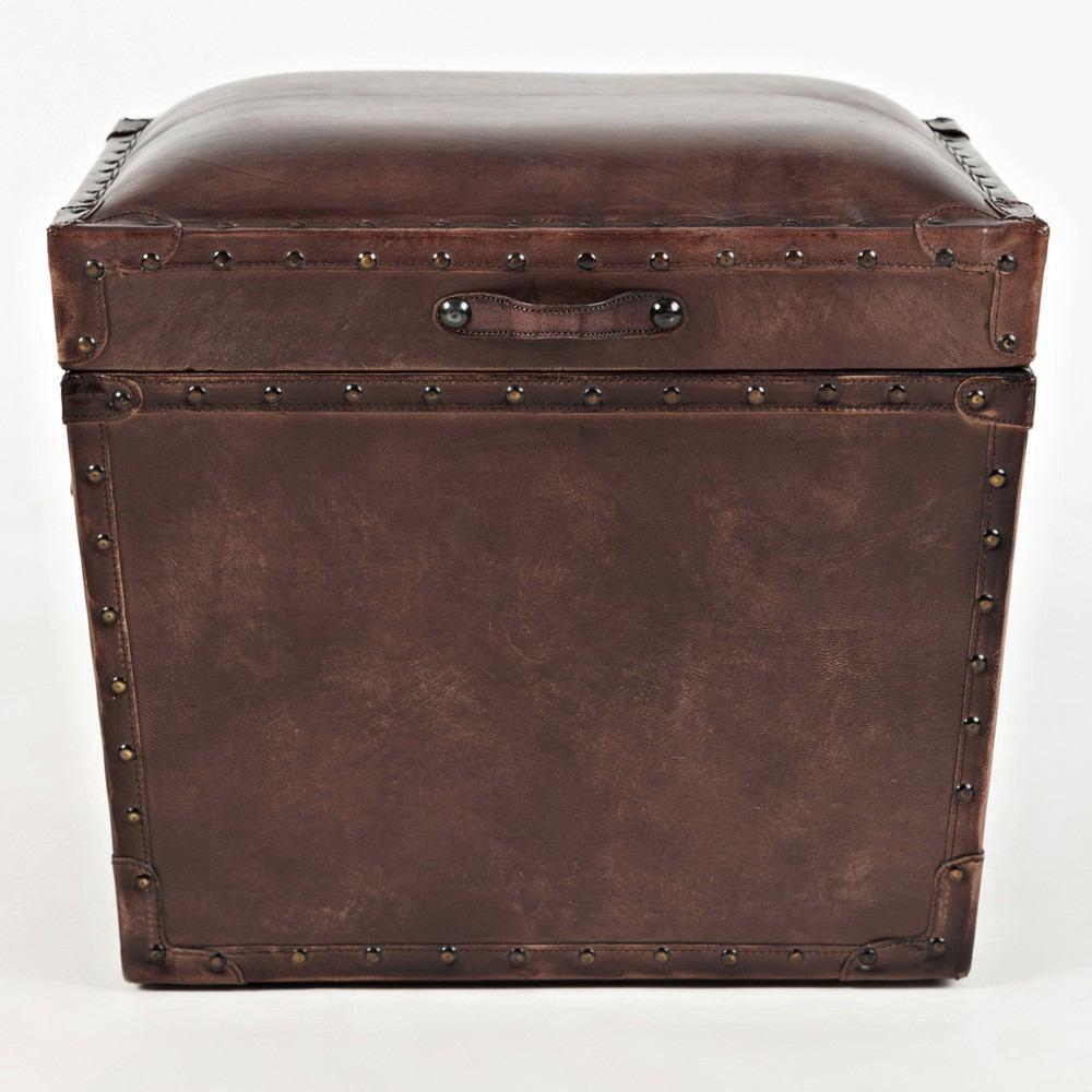 Jofran Global Archive Leather Storage Chest
