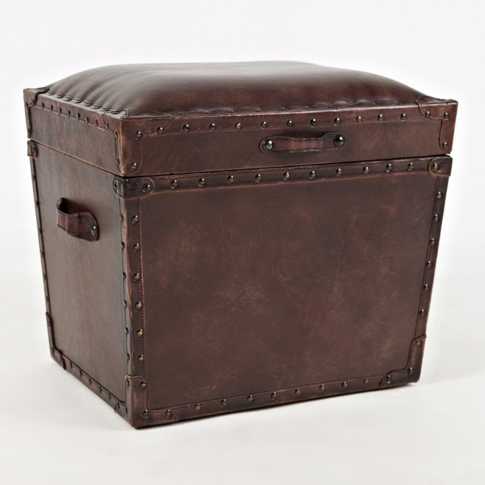 Jofran Global Archive Leather Storage Chest