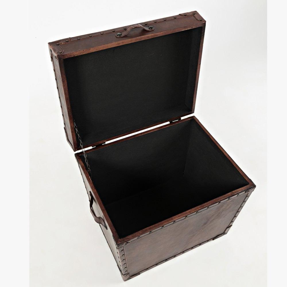 Jofran Global Archive Leather Storage Chest
