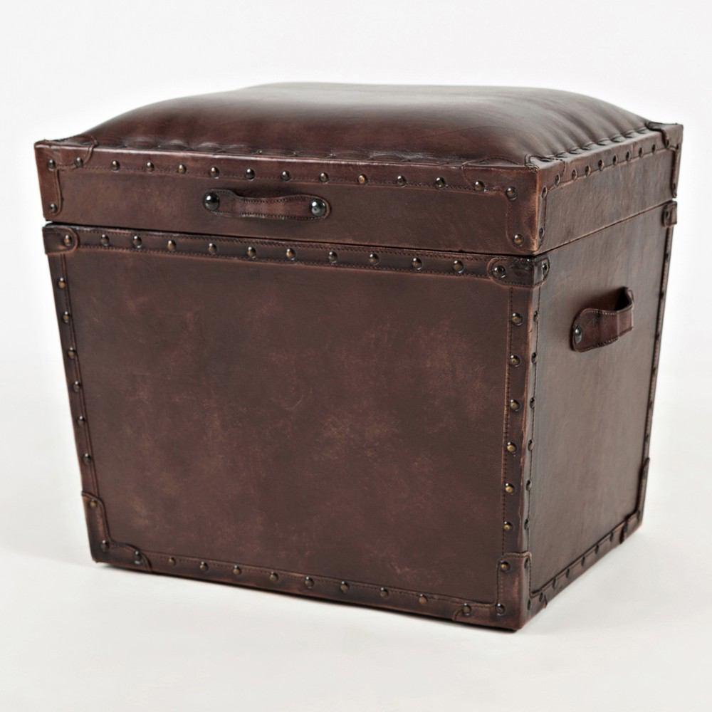 Jofran Global Archive Leather Storage Chest