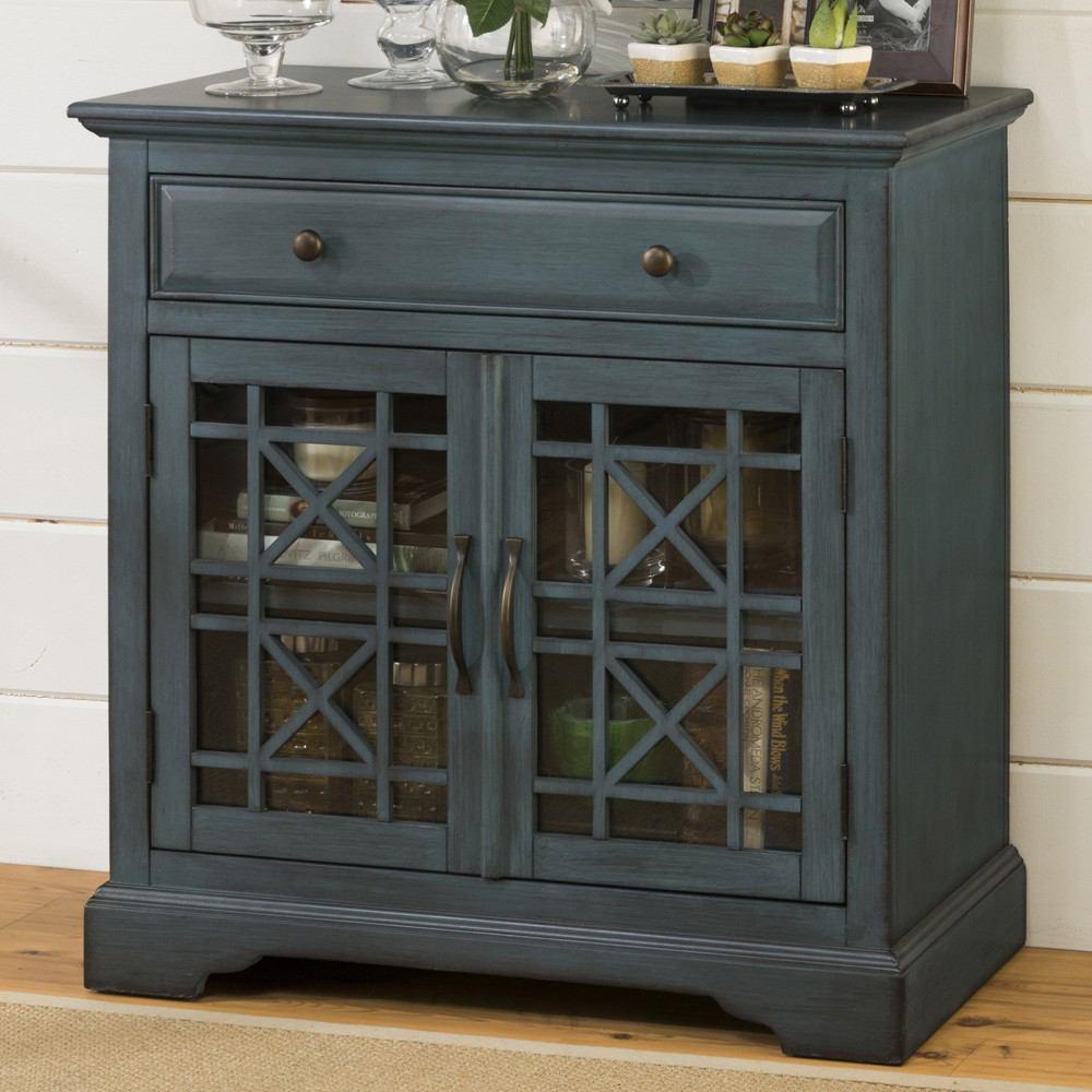 Jofran Craftsman Antique Blue Accent Chest