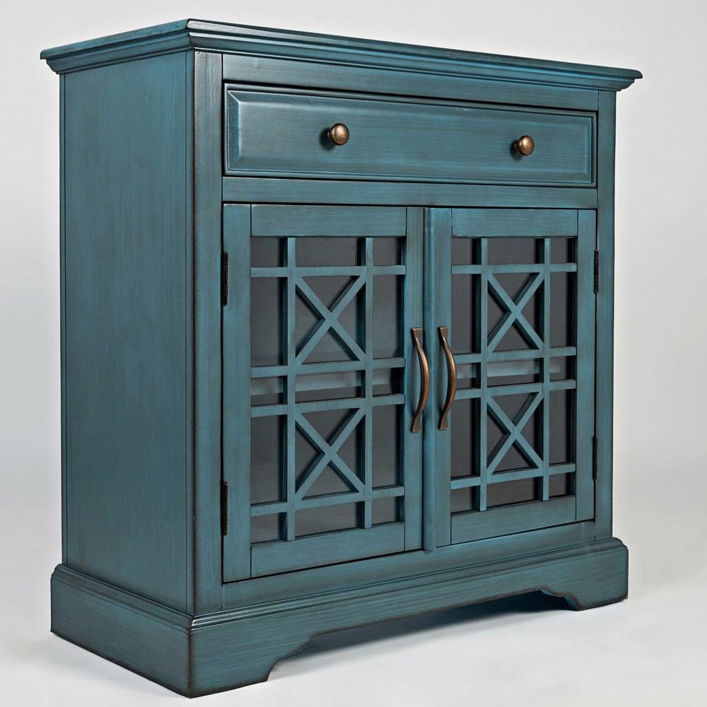 Jofran Craftsman Antique Blue Accent Chest