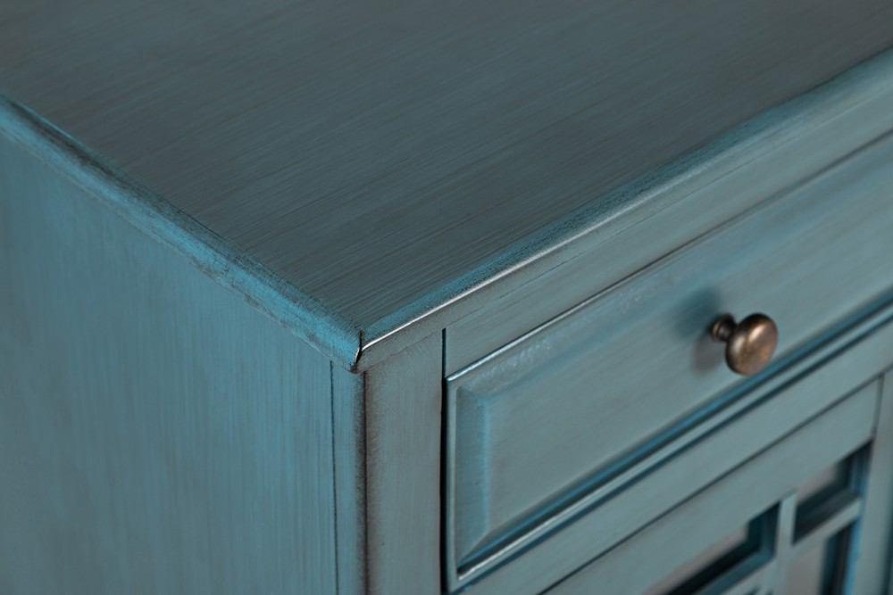 Jofran Craftsman Antique Blue Accent Chest