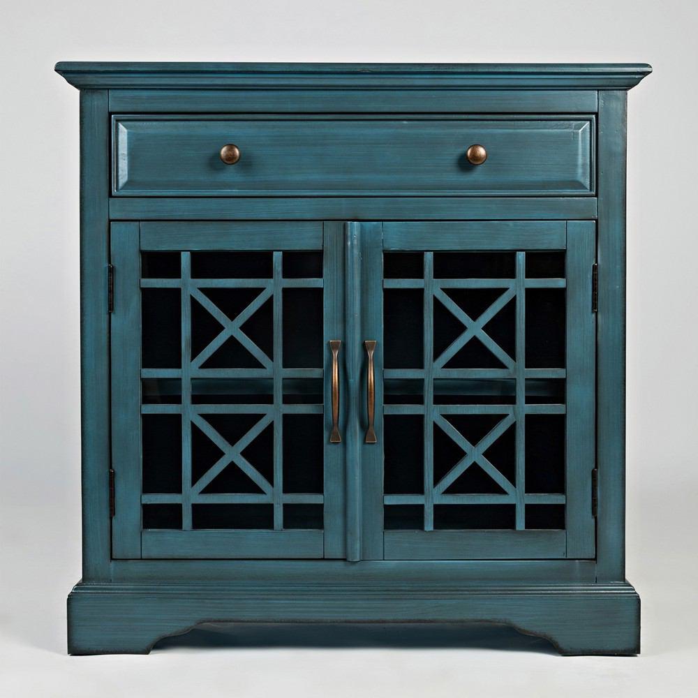 Jofran Craftsman Antique Blue Accent Chest