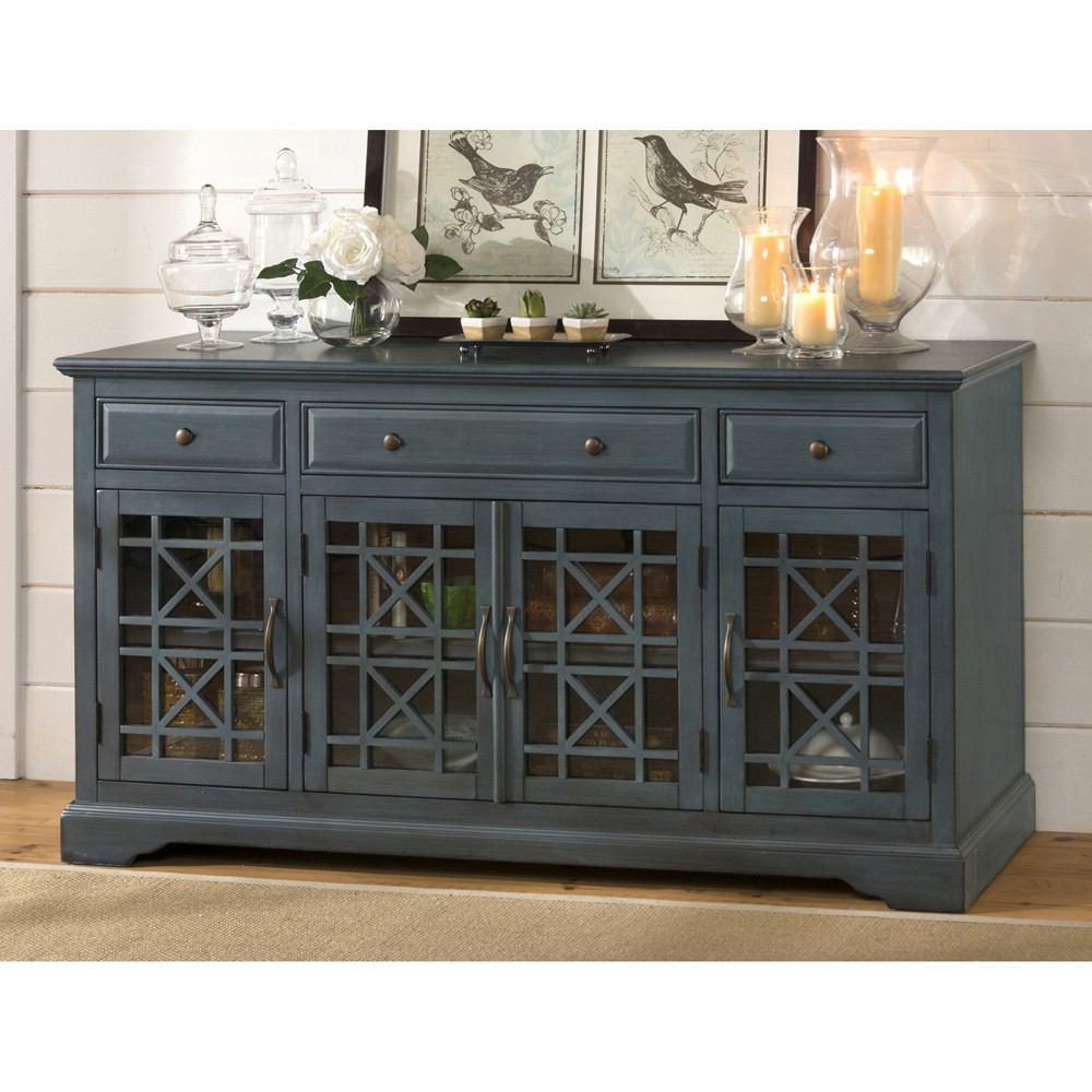 Jofran Craftsman Antique Blue 60" Media Unit