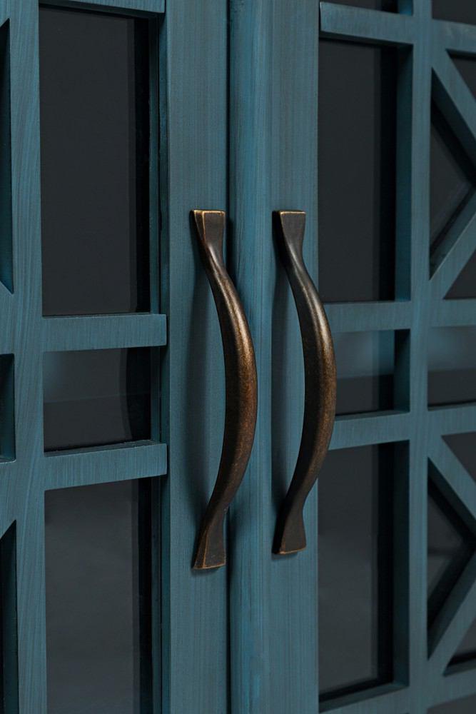 Jofran Gramercy Dark Chevron 3 Door Accent Cabinet