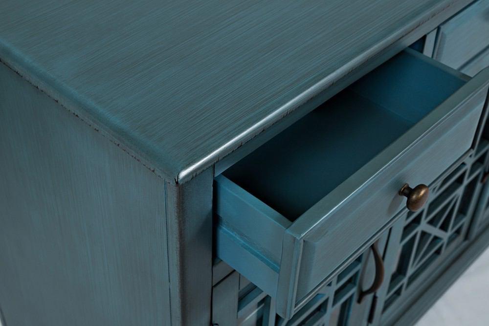 Jofran Gramercy Dark Chevron 3 Door Accent Cabinet
